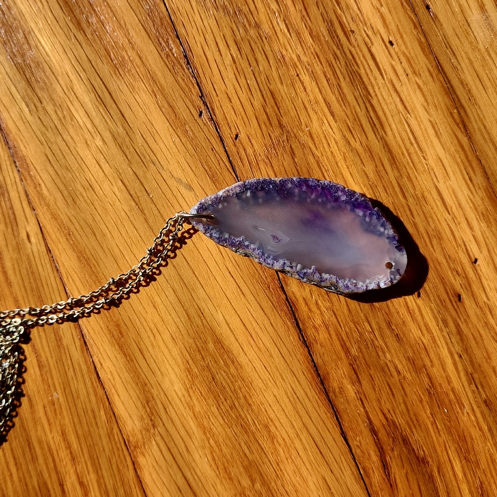 Purple Pendant Necklace